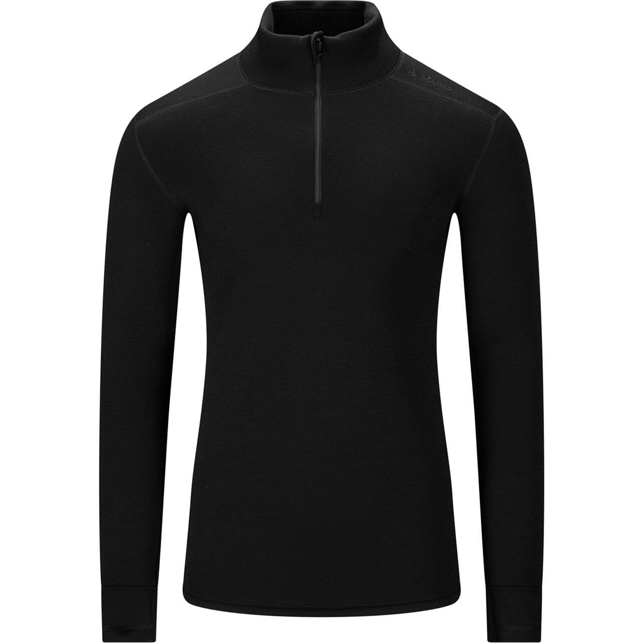 Aclima Mens Fleecewool V2 Polo W/ Zip (Sort (JET BLACK) XX-large)