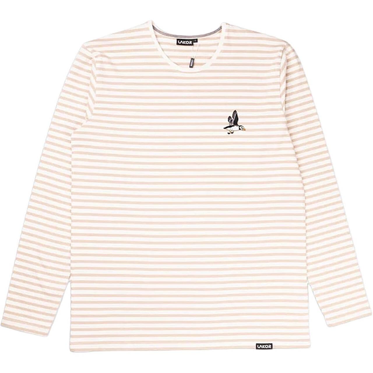 Lakor Mens Ahoy! Mini Flying Puffin L/S T-shirt (Hvid (WHITE PEPPER/STAR WHITE) Large)