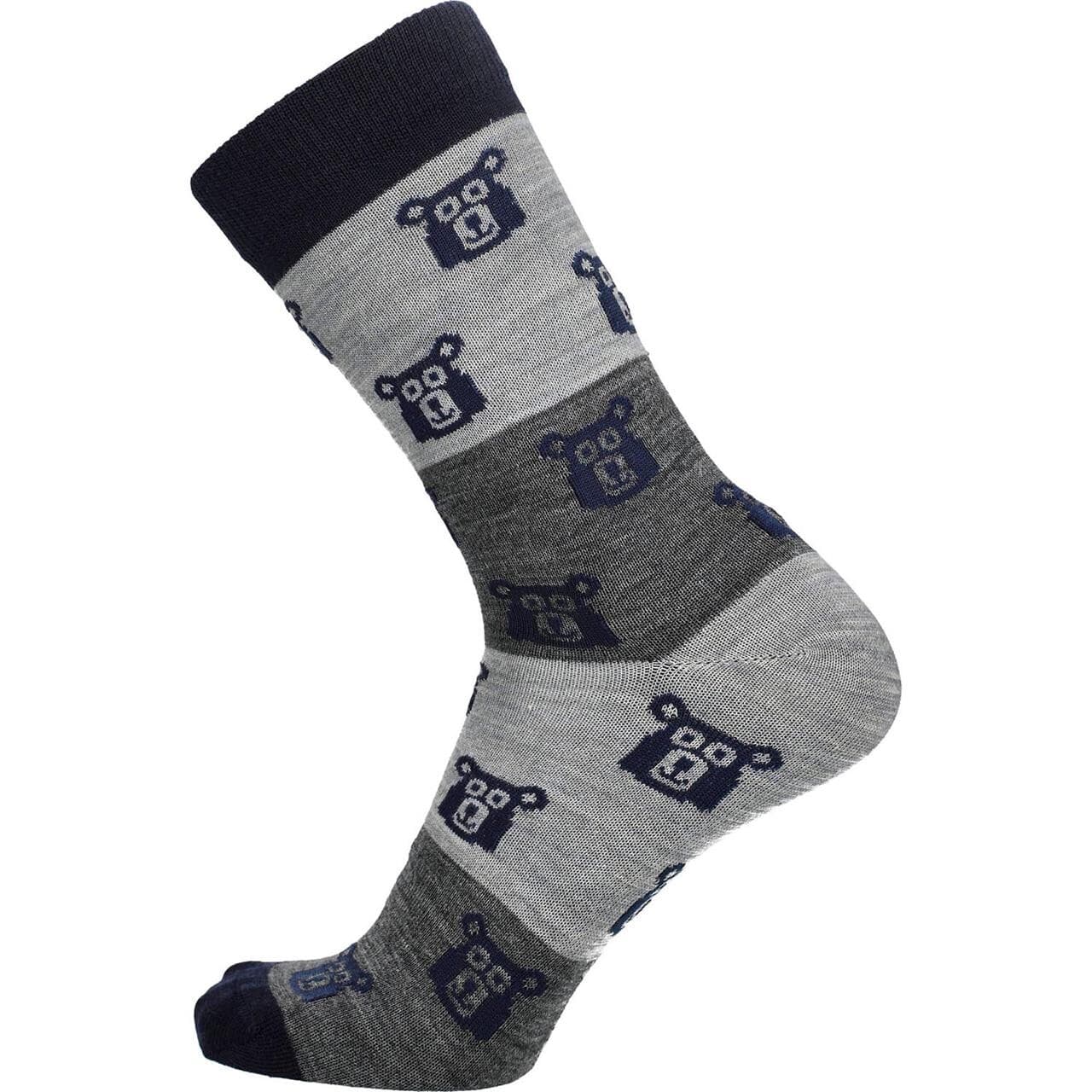 Friluftsland Merino Lifestyle Bear Wide Stripes (Blå (NAVY/GREY) 39-42)