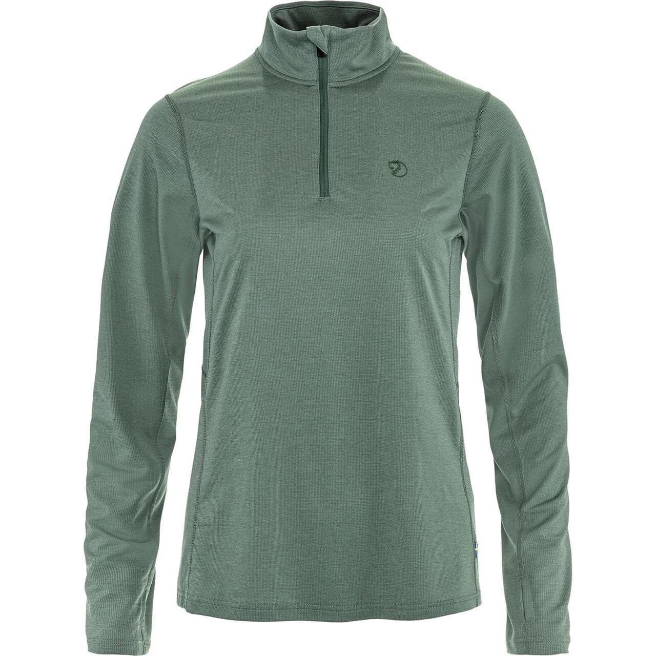 Fjällräven Womens Abisko Day Hike Half Zip (Grøn (PATINA GREEN/614) Medium)