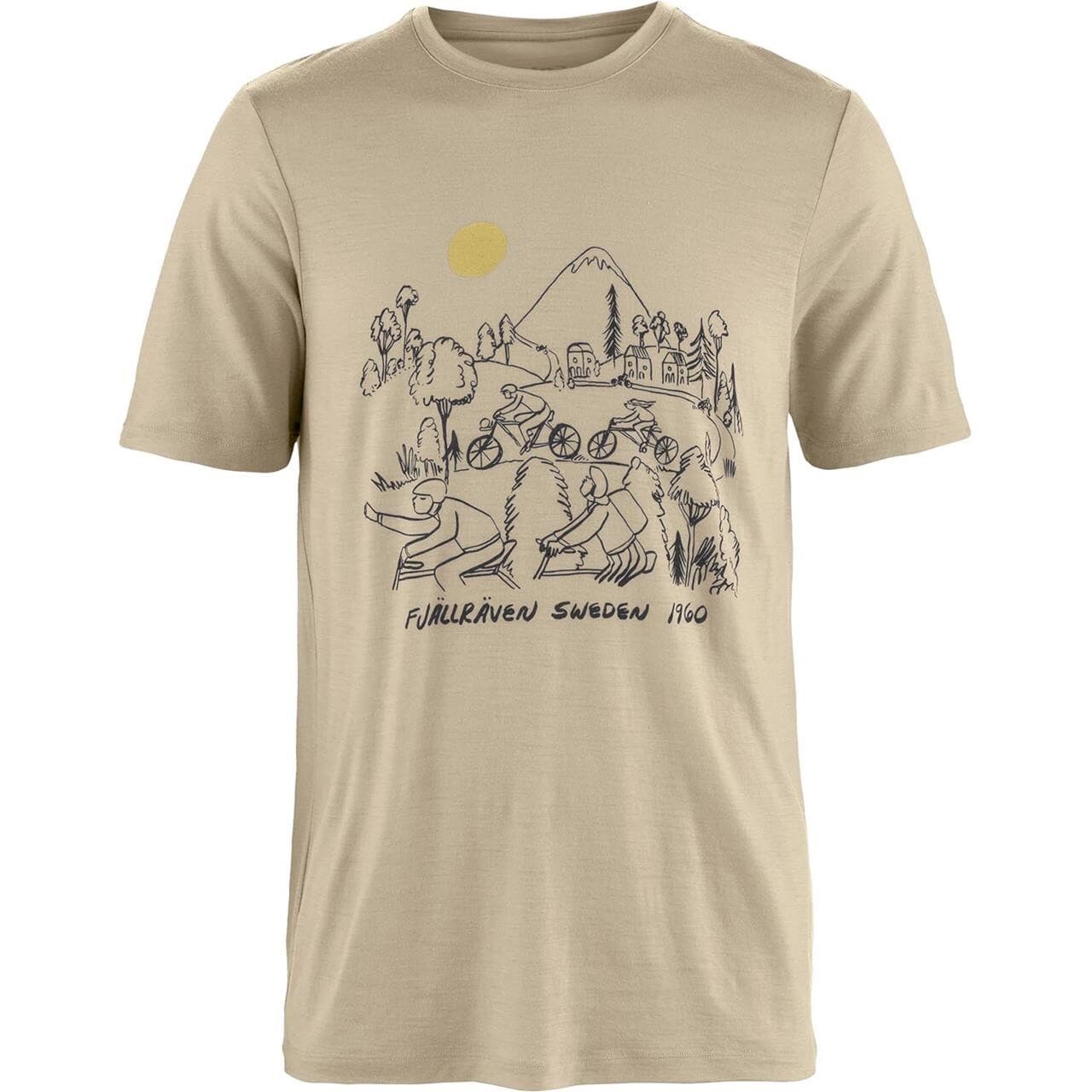 Fjällräven Mens Hoja Lugnt Wool T-shirt (Grå (FOSSIL/118) Large)