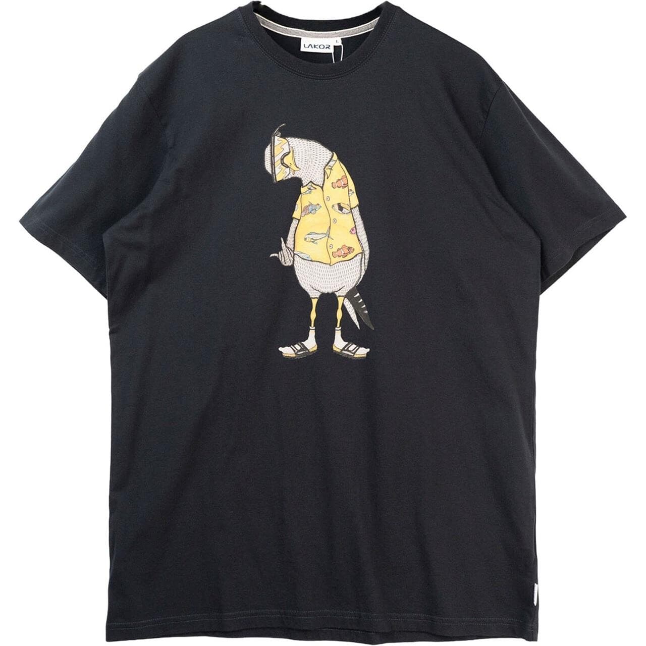 Lakor Flipping The Bird T-shirt (Blå (MOONLESS NIGHT) Large)