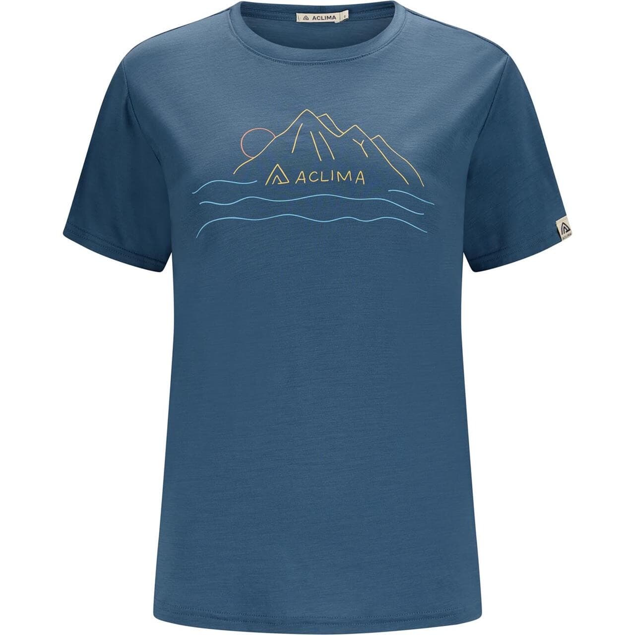 Aclima Womens LightWool 140 Tee Sunset (Blå (BLUE FUSION) X-large)