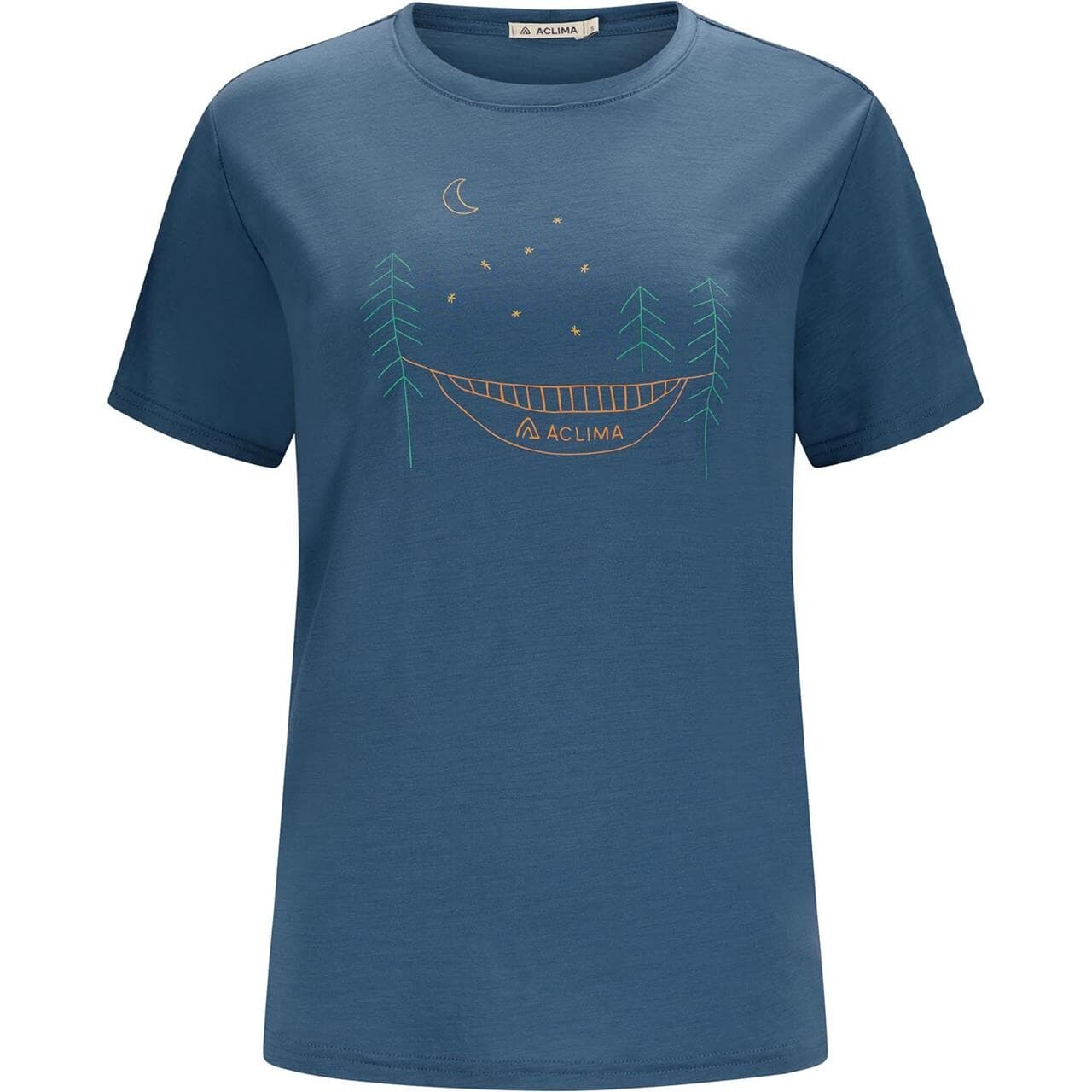 Aclima Womens LightWool 140 Tee Forest (Blå (BLUE FUSION) Large)