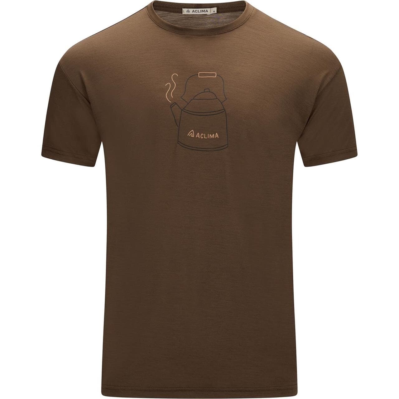 Aclima Mens LightWool 140 Tee Kettle (Brun (DARK EARTH) X-large)