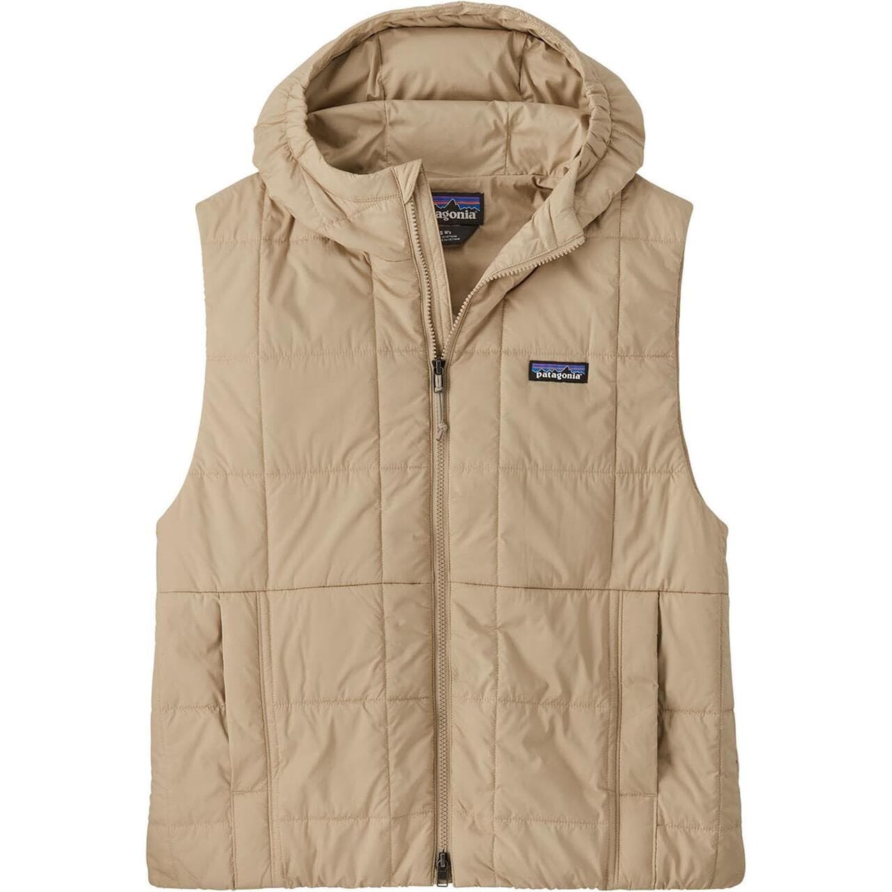 Patagonia Womens Light Gust Hooded Vest (Beige (OAR TAN) X-large)