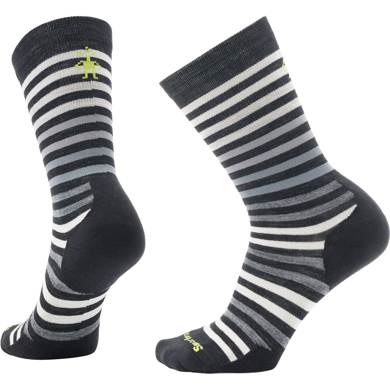 Smartwool Mens Everyday Spruce Street Crew Socks (Hvid (BLACK/WHITE) 46-49)