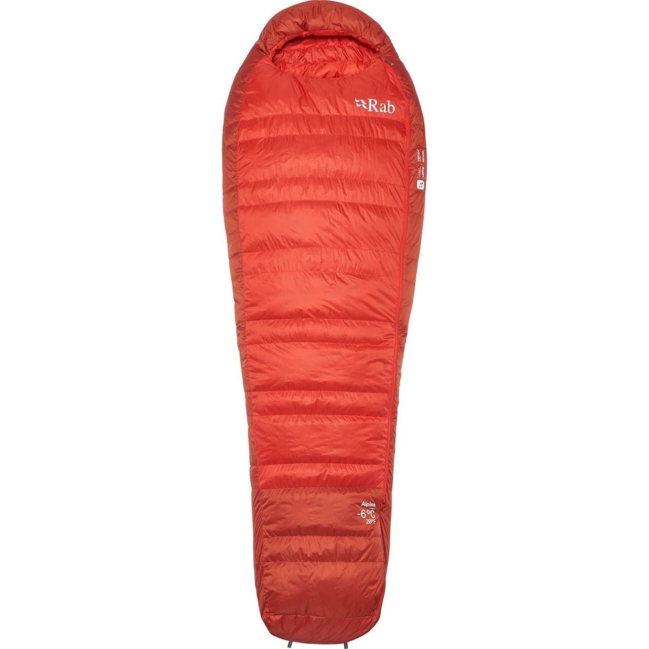 RAB Alpine -6c/20f (Rød (DARK HORIZON/TUSCAN RED) Personlængde 185 cm)