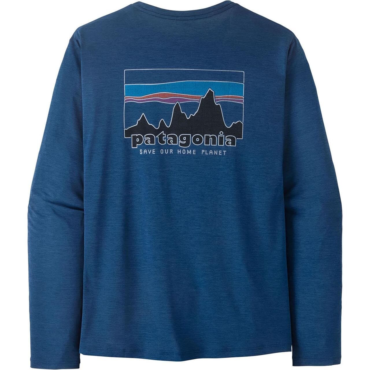 Patagonia Mens L/S Cap Cool Daily Shirt - '73 Skyline (Blå (CLEMENT BLUE/LIGHT CLEMENT BLU) Large)