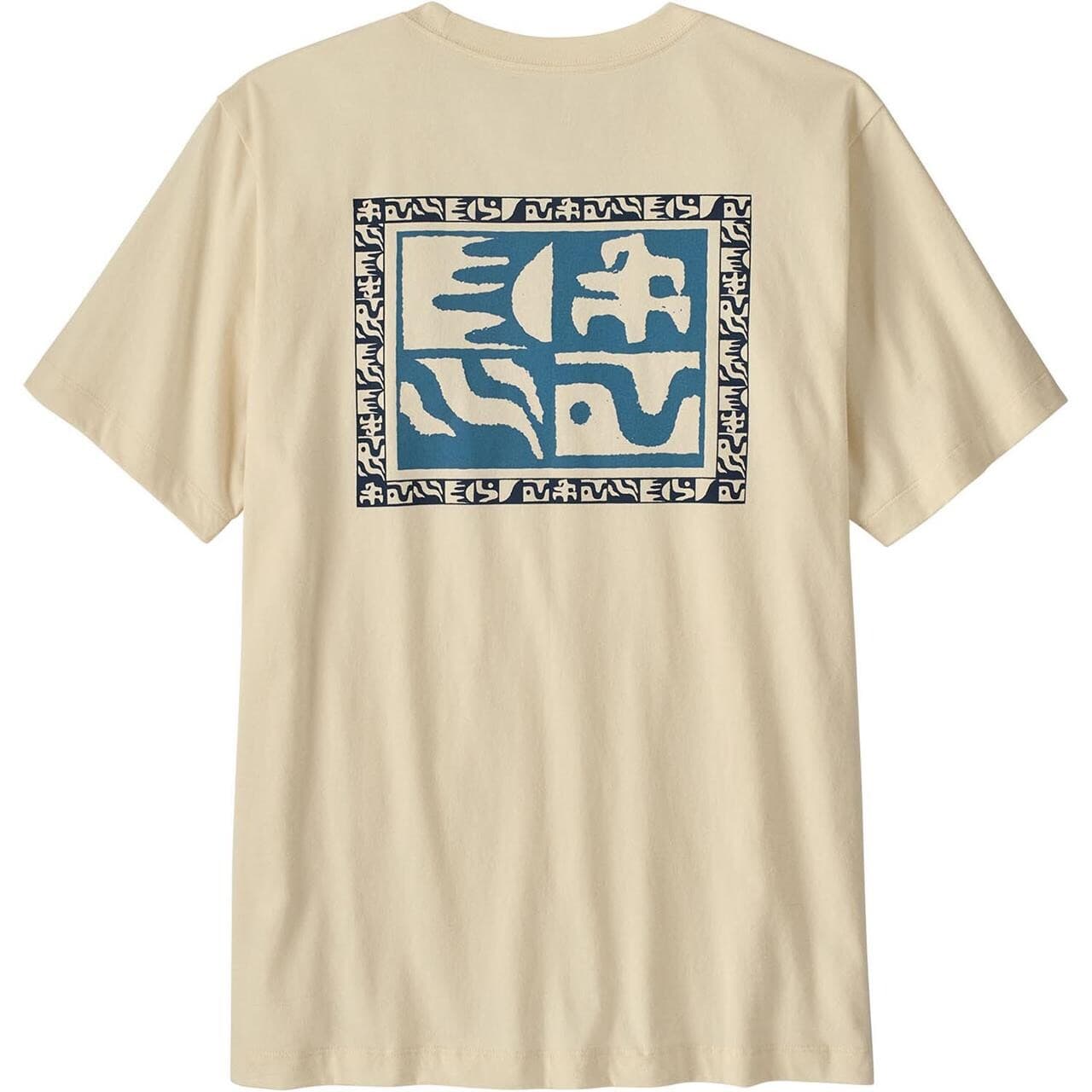 Patagonia Mens Mother Rays T-shirt (Beige (UNDYED NATURAL) X-large)