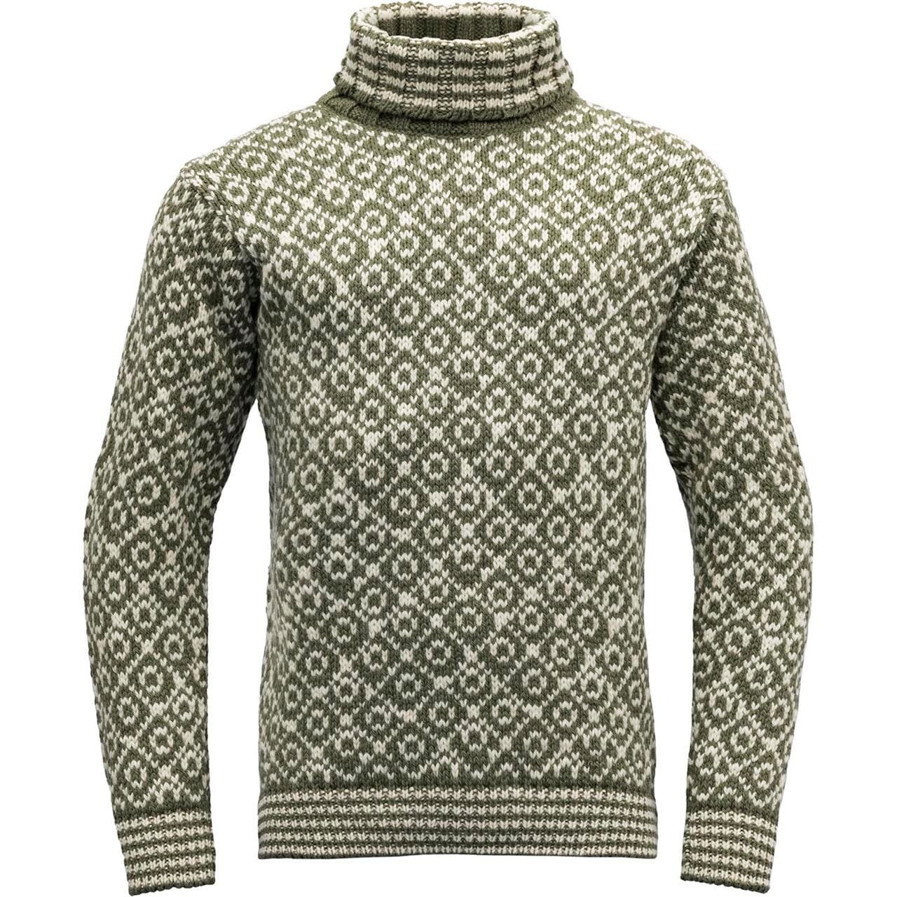 Devold Svalbard Wool High Neck (Grøn (OLIVE/OFFWHITE) X-large)
