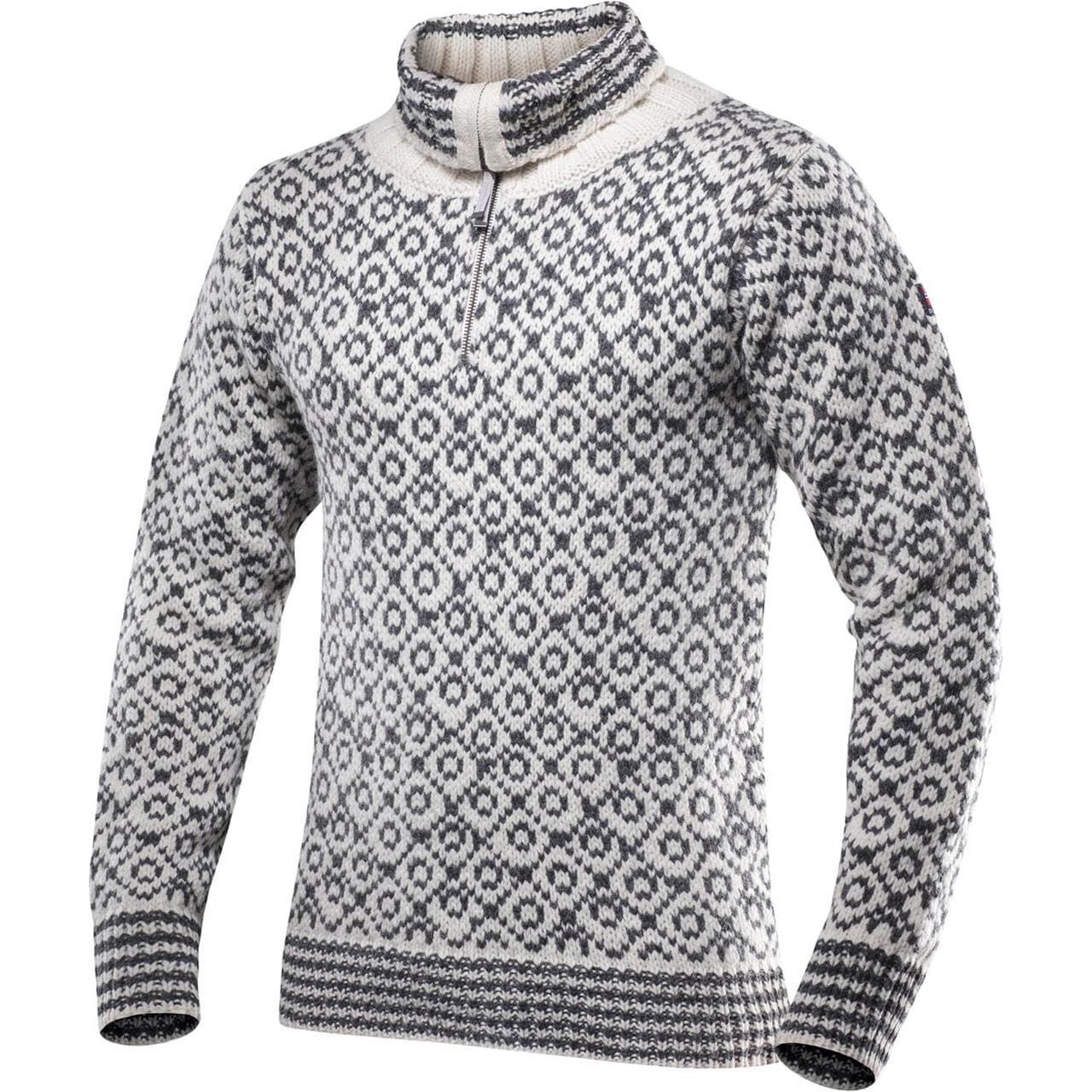 Devold Svalbard Wool Zip Neck (Grøn (OLIVE/OFFWHITE) Small)