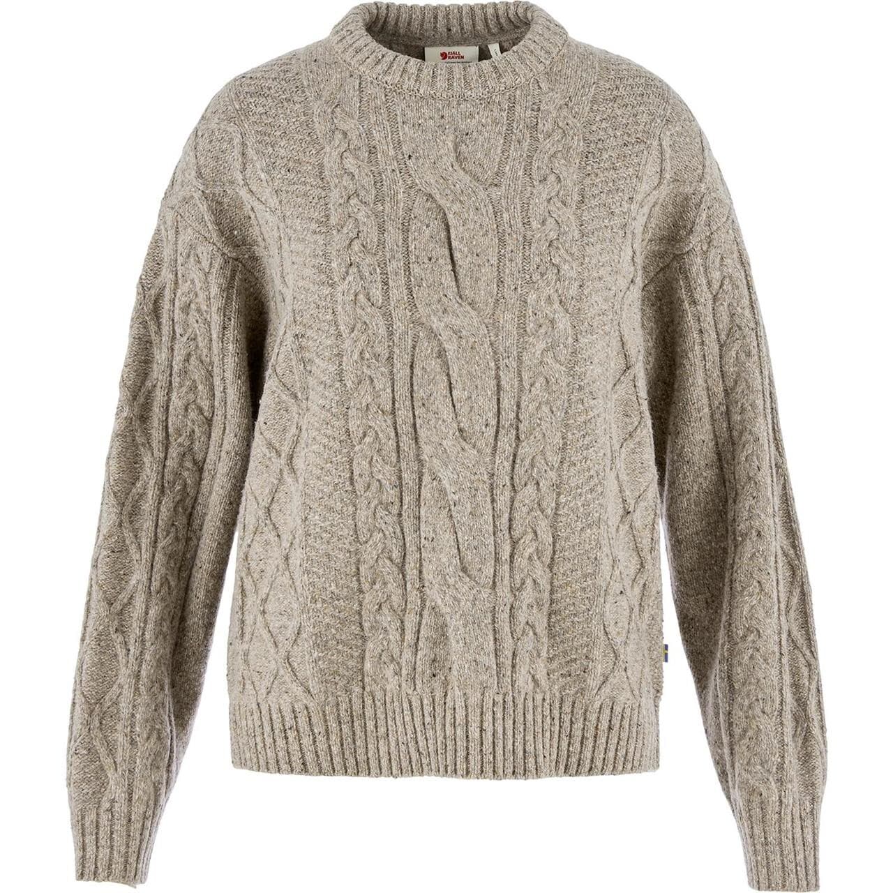 Fjällräven Womens Övik Cable Knit (Grå (FOG/021) X-small)