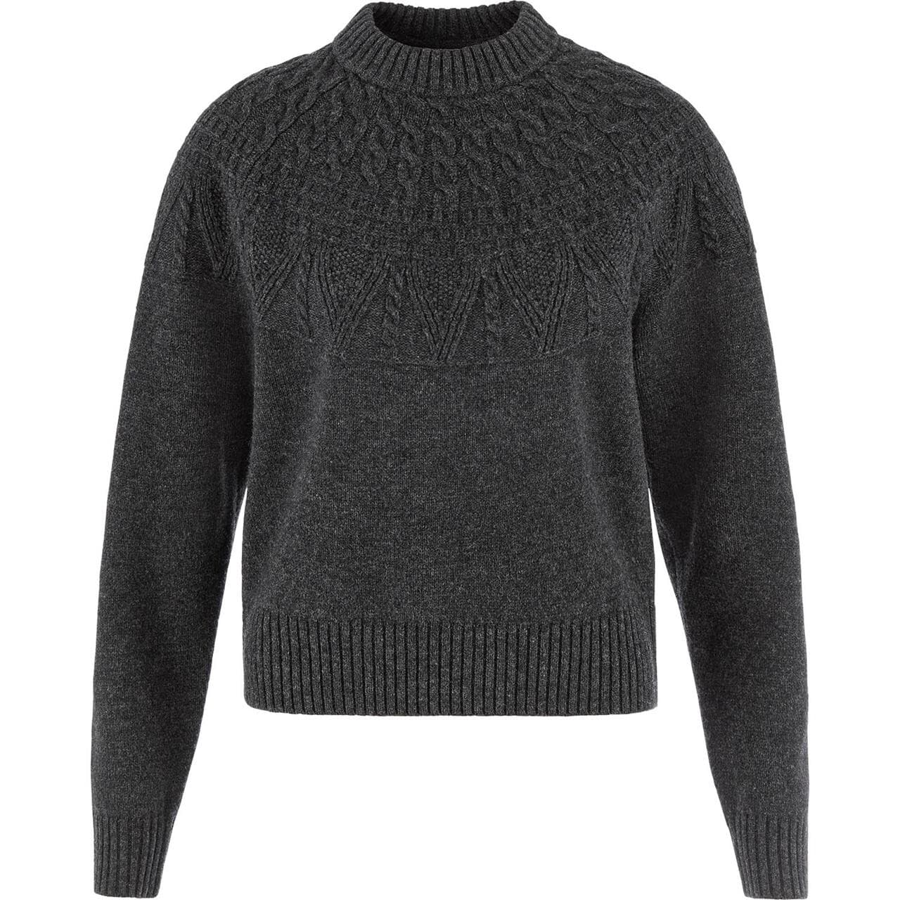 Fjällräven Womens Övik Solid Jacquard Knit (Grå (DARK GREY/030) XX-small)