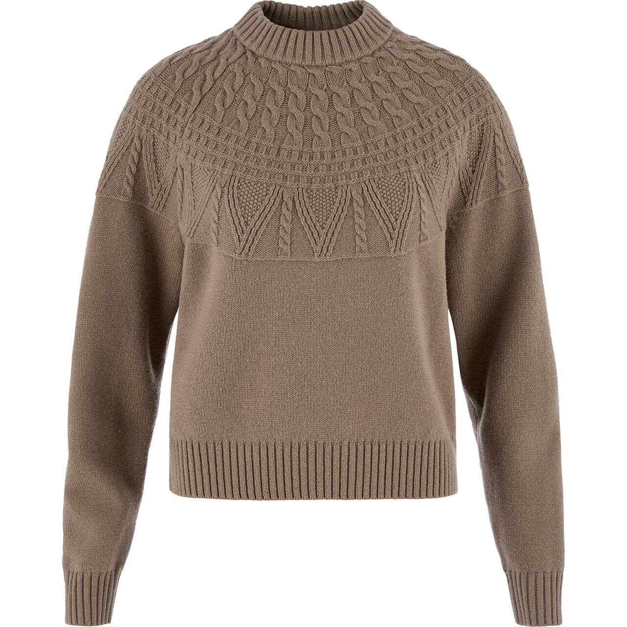Fjällräven Womens Övik Solid Jacquard Knit (Brun (SUEDE BROWN/244) X-small)