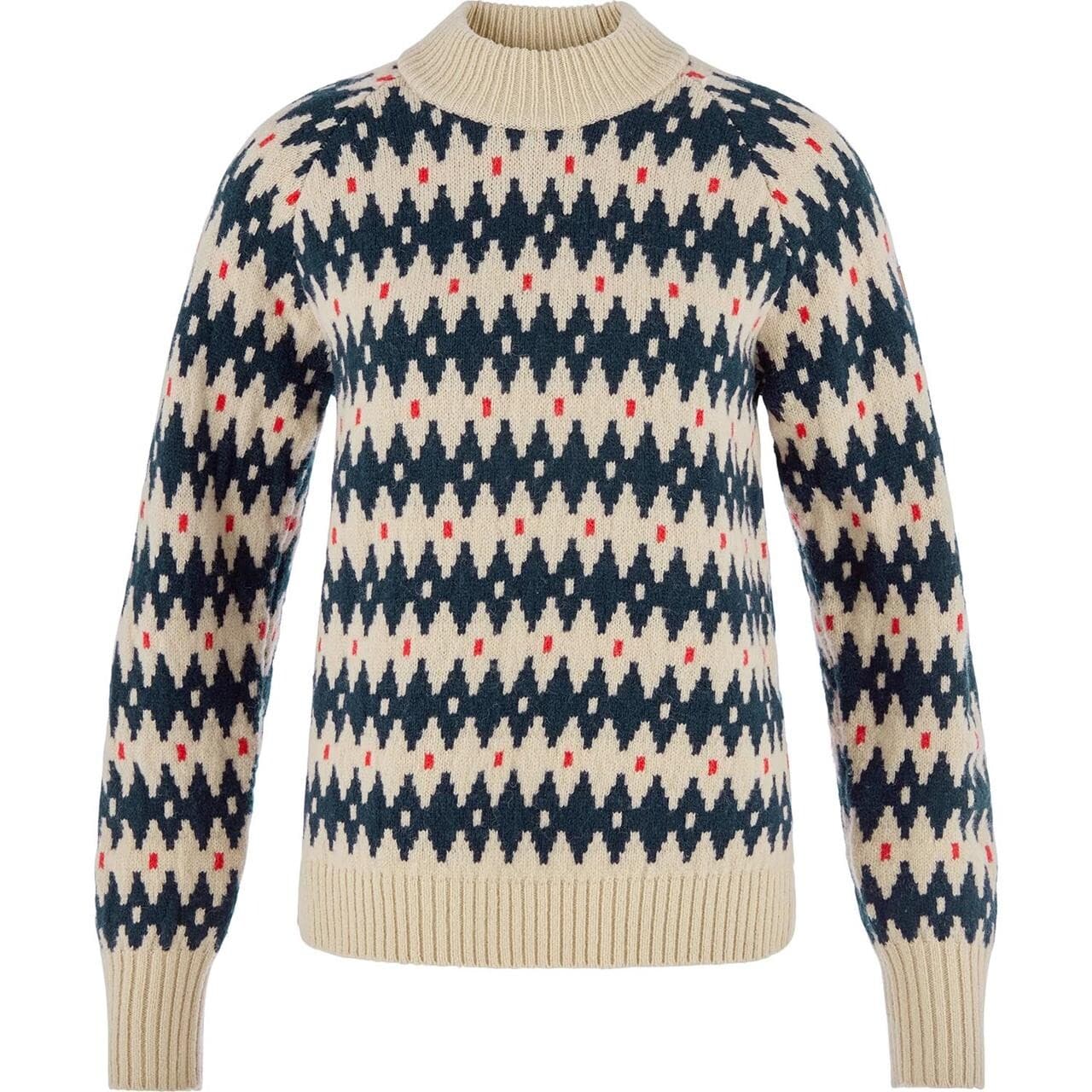 Fjällräven Womens Övik Jacquard Knit (Beige (LIGHT BEIGE-DARK NAVY/191-555) XX-small)