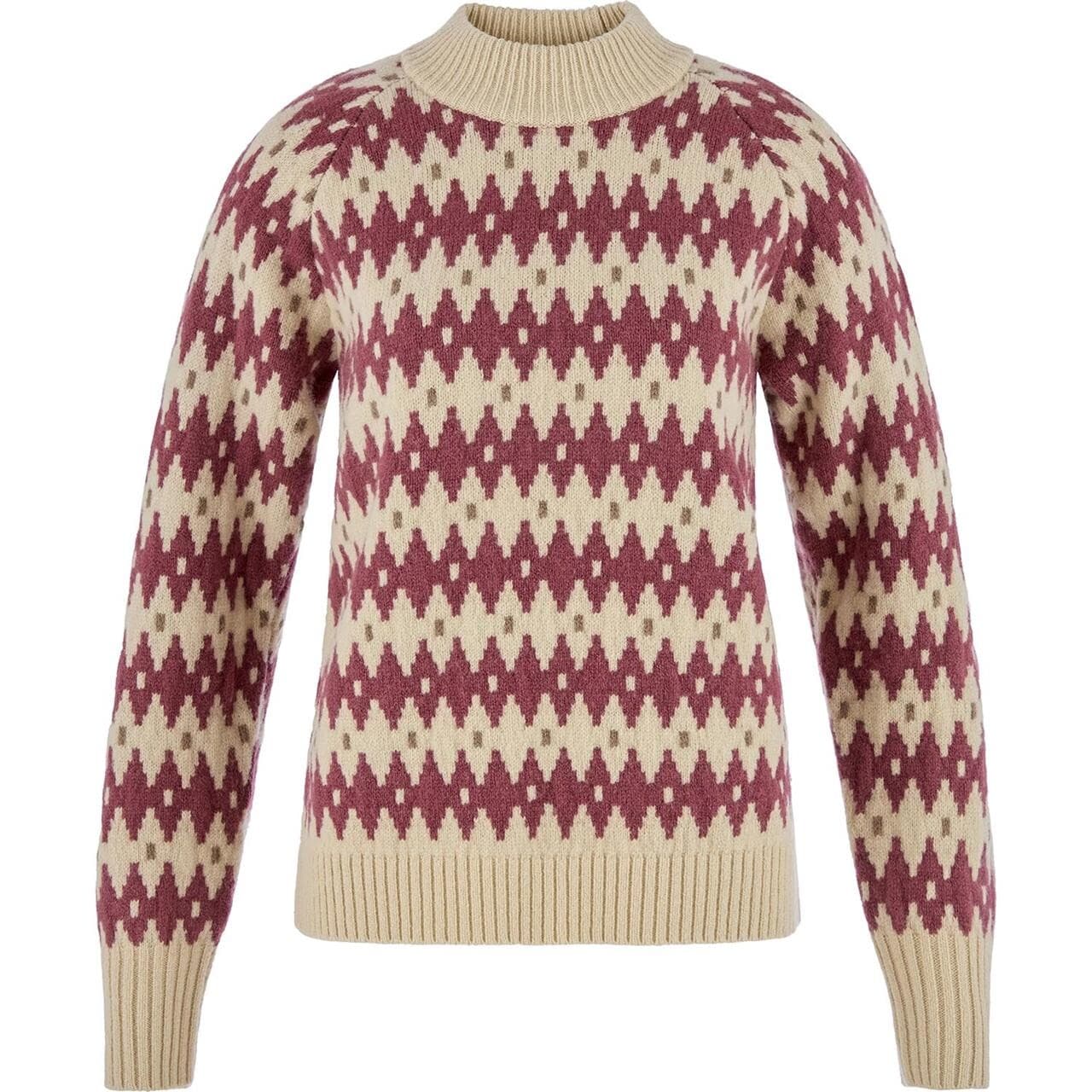 Fjällräven Womens Övik Jacquard Knit (Beige (LIGHT BEIGE-MESA PURPL/191-410) Small)
