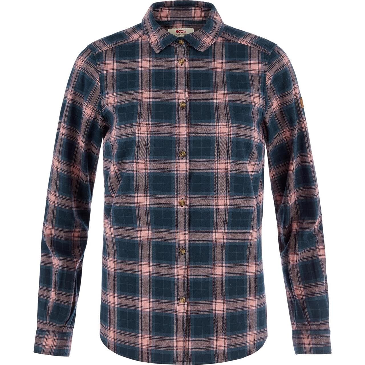 Fjällräven Womens Övik Classic Flannel Shirt (Blå (DARK NAVY-DUSTY ROSE/555-300) Small)
