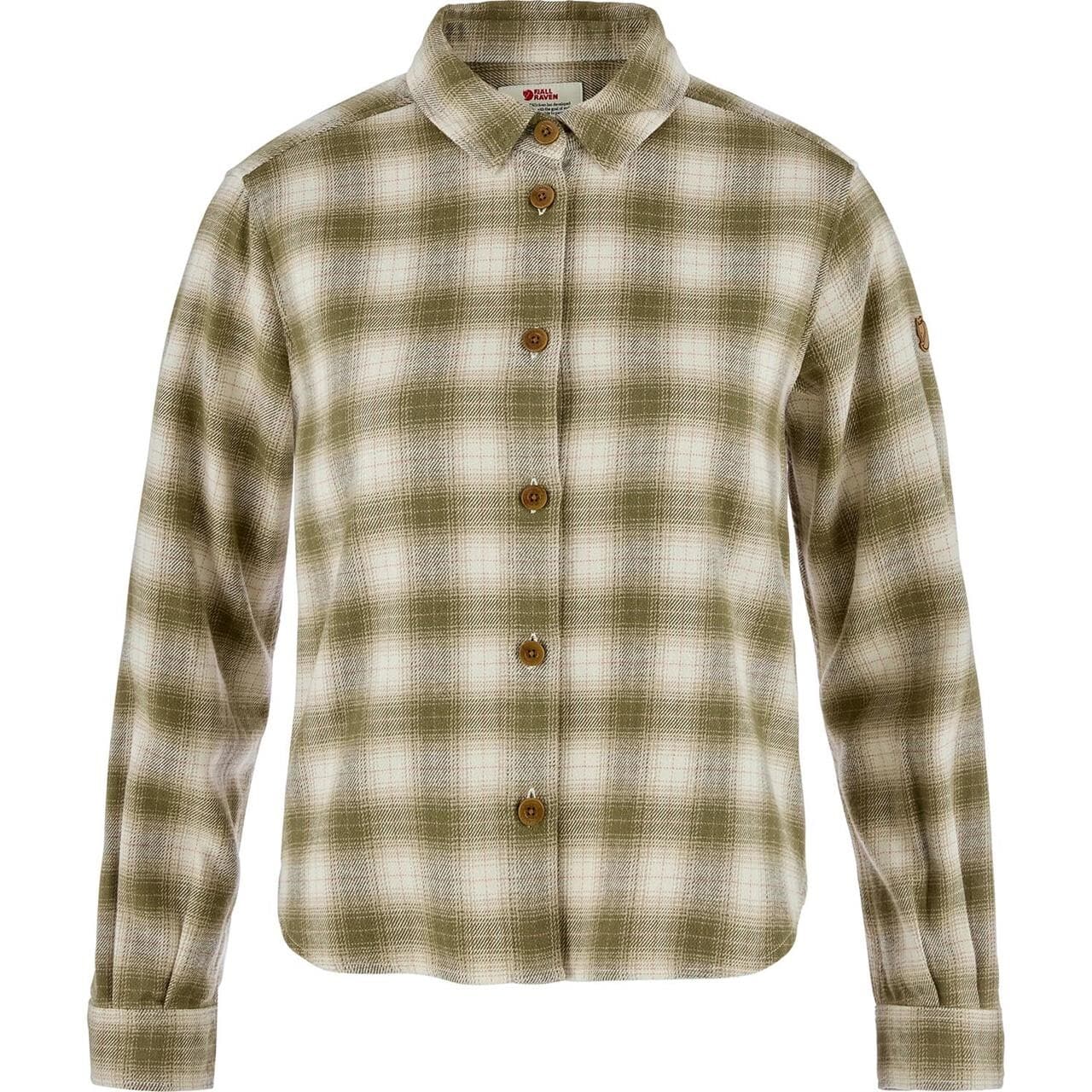 Fjällräven Womens Övik Boxy Flannel Shirt (Grøn (GREEN-CHALK WHITE/620-113) Medium)