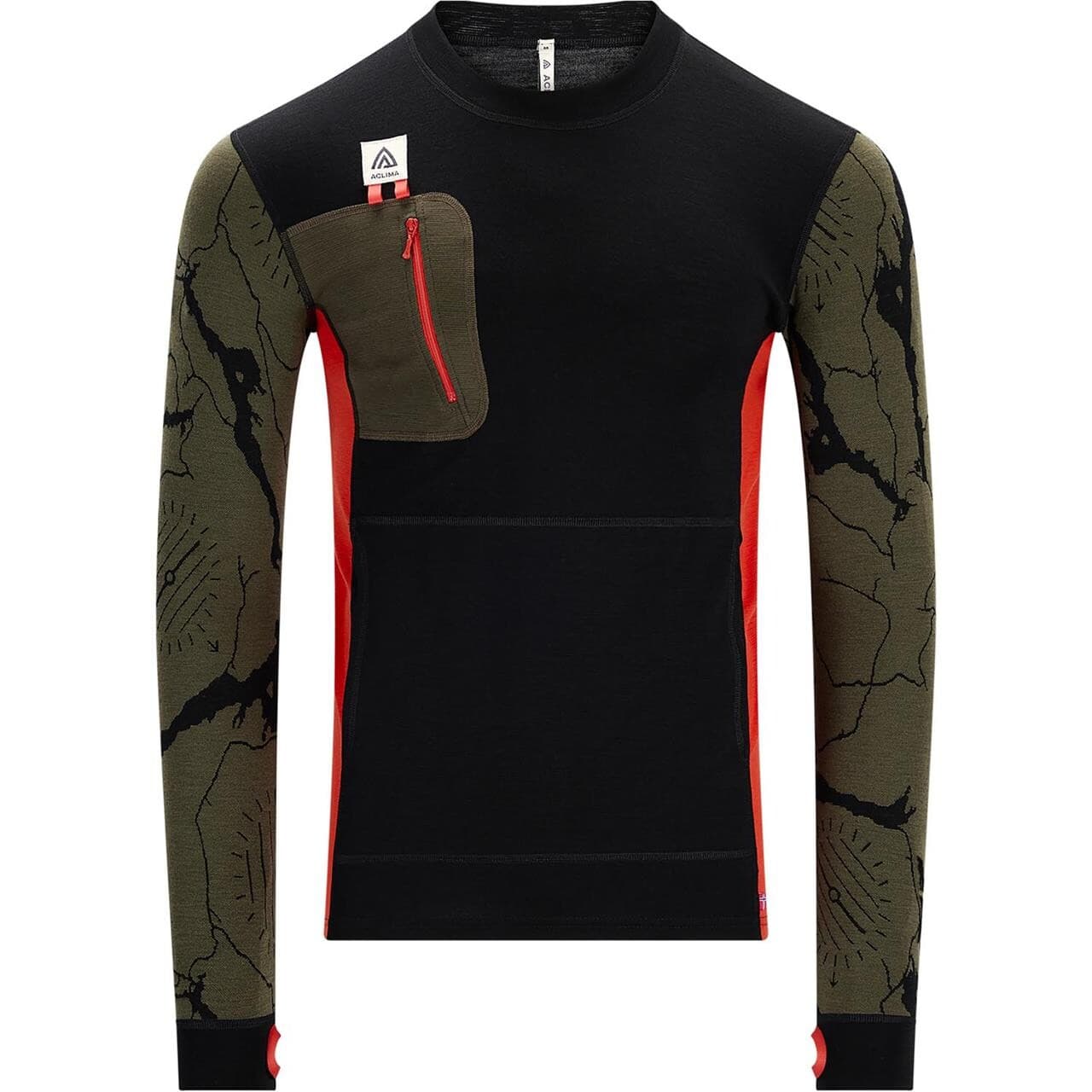 Aclima Mens WarmWool Lars Monsen Crewneck (Grøn (TARMAC FEMUNDEN) X-large)