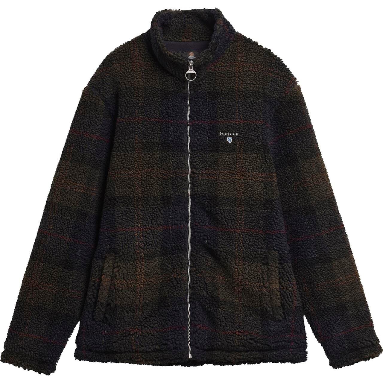 Barbour Mens Tartan Fleece Zip Through Sweatshirt (Small)