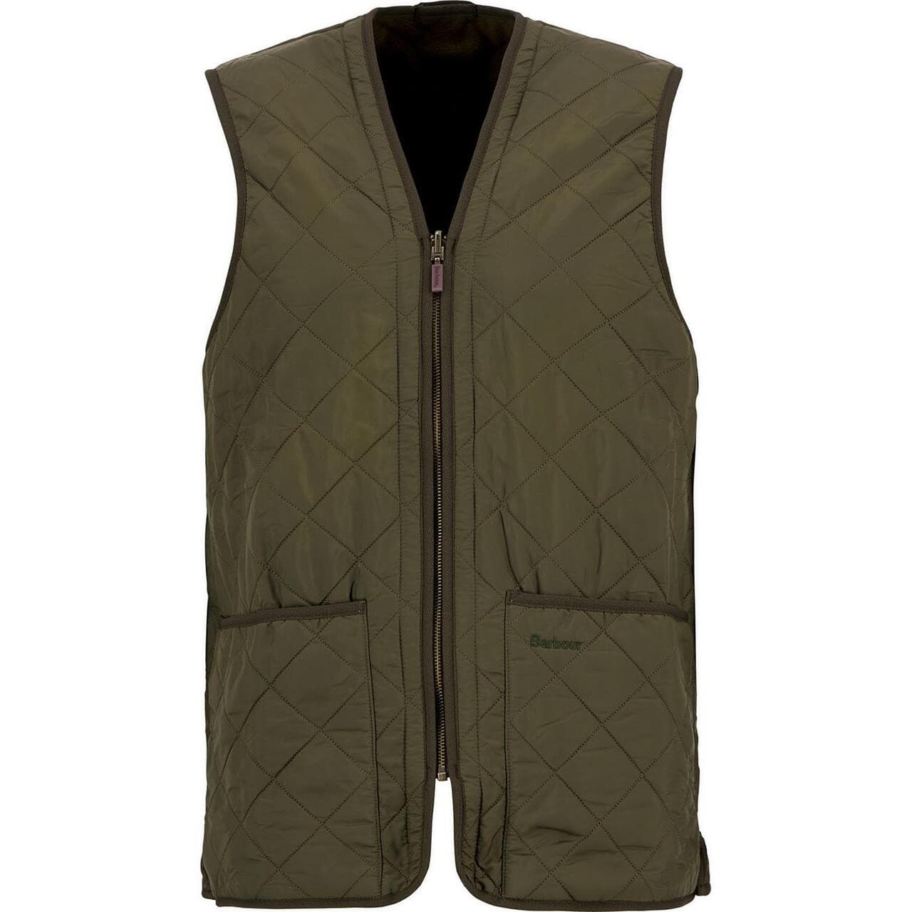 Barbour Mens Polarquilt Waistcoat/zip-in Liner (Grøn (OLIVE) X-small)