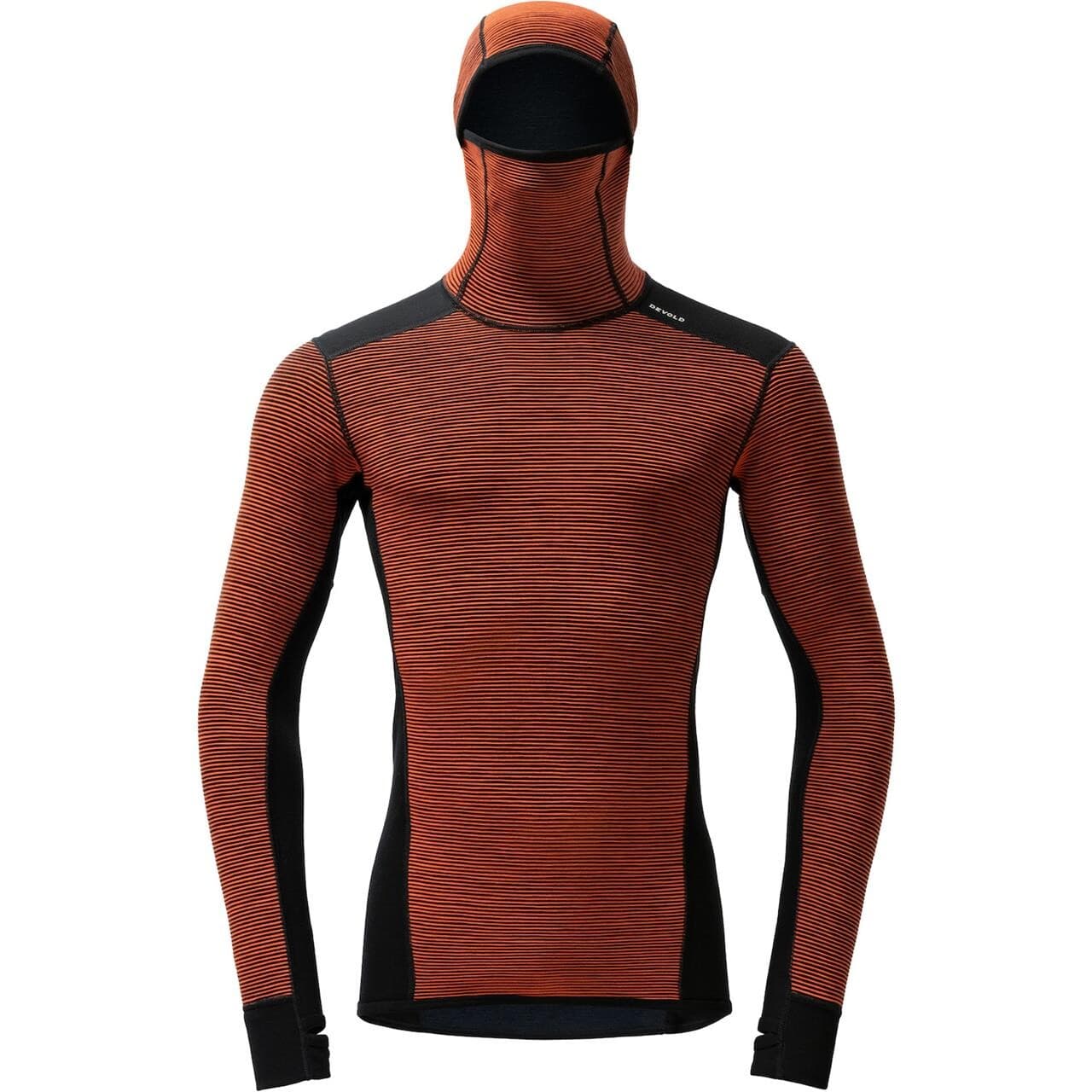 Devold Mens Reverso Merino Hoodie (Orange (BRICK) Small)