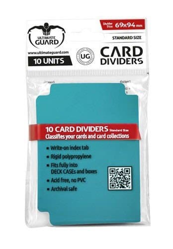 Ultimate Guard Card Dividers (Opdelere) Standard Size Petrol Blue (Petroleumsblå) (10)