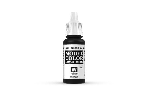 Vallejo Maling - Model Color: Glossy Black - 17ml
