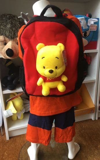 Disney - Winnie The Pooh - Pooh - Skoletaske/Rygsæk Backpack - Bag/Taske - Super nuttet - Plush/Bamse