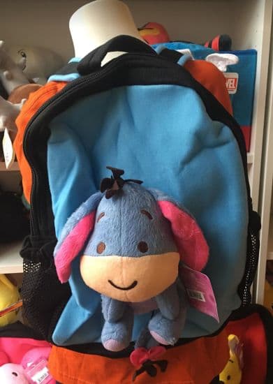 Disney - Winnie The Pooh - Eeyore - Skoletaske/Rygsæk Backpack - Bag/Taske - Super nuttet - Plush/Bamse