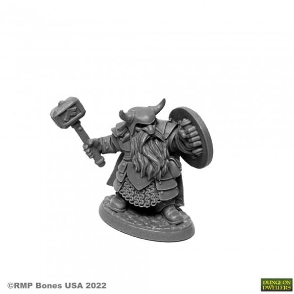 Reaper Bones USA Dungeon Dwellers: Borin Ironbrow, Dwarf - Plastic Miniature