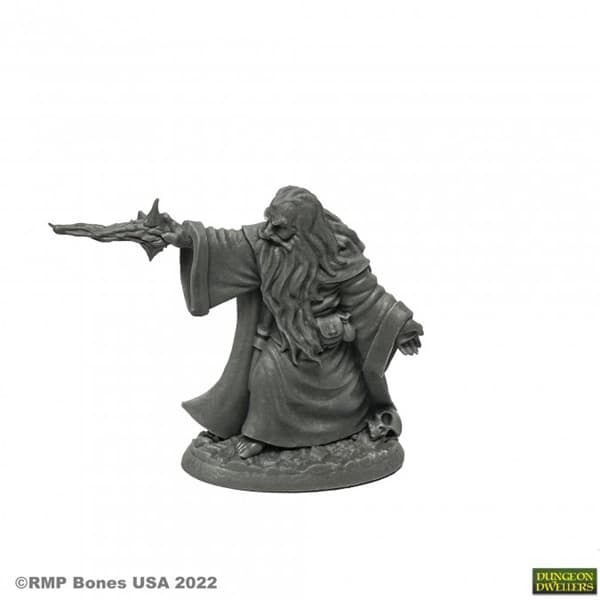 Reaper Bones USA Dungeon Dwellers: Erebus Nalas, Evil Sorcerer - Plastic Miniature