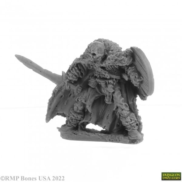 Reaper Bones USA Dungeon Dwellers: Crypt Guardian Skeleton - Plastic Miniature