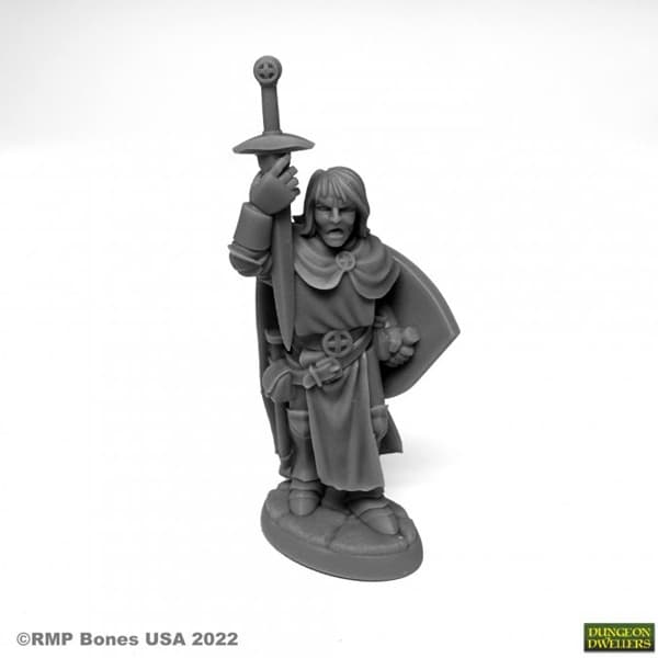 Reaper Bones USA Dungeon Dwellers: Sir Danarel the Holy - Plastic Miniature