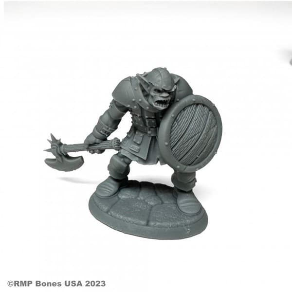 Reaper Bones USA Dungeon Dwellers: Kadarg, Scarneck Hobgoblin Warrior - Plastic Miniature