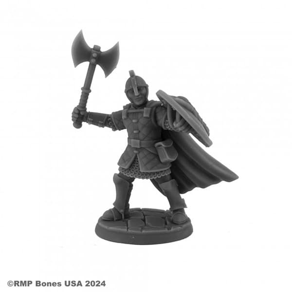 Reaper Bones USA Dungeon Dwellers: Sir Rudolf, Heroic Fighter - Plastic Miniature