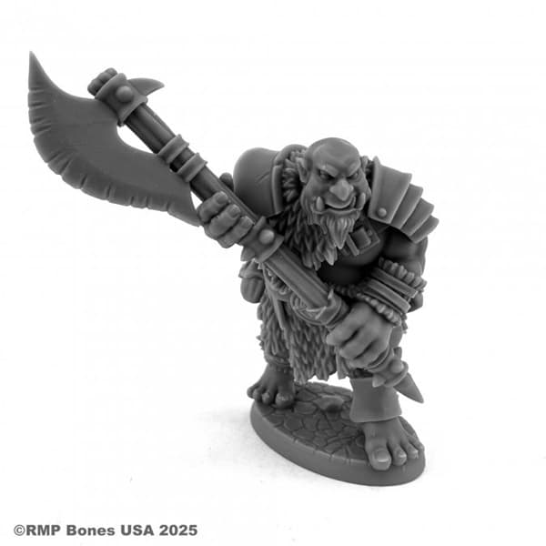 Reaper Bones USA Dungeon Dwellers: Ogre Bodyguard - Plastic Miniature