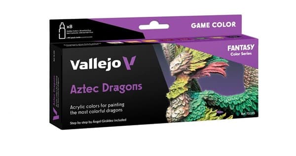Vallejo Maling - Game Color: Aztec Dragons Color Set 8 Colors - 18ml