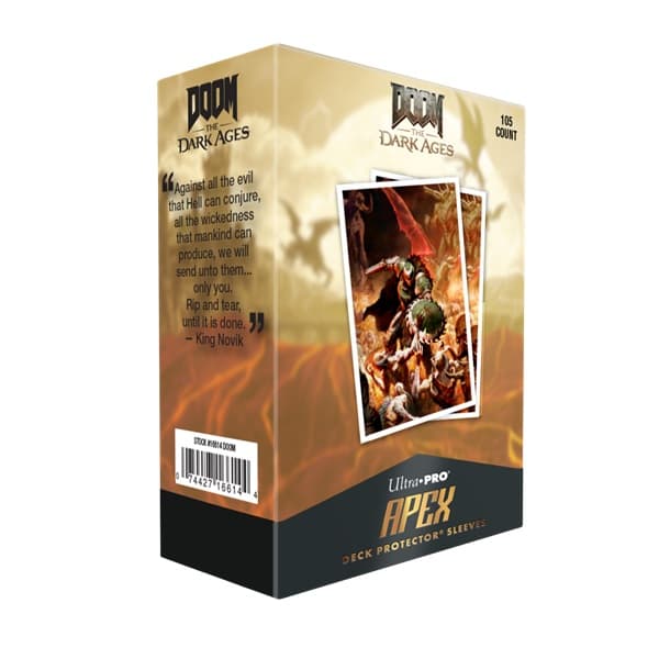105 Lommer! Doom The Dark Ages: Onslaught - Apex Matte Deck Protector Sleeves - Ultra Pro #16614
