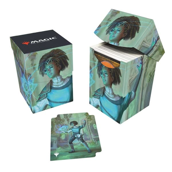 Deck Box 100+ - Magic - Duskmourn: Commander - Zimone, Mystery Unraveler - Ultra Pro #38594