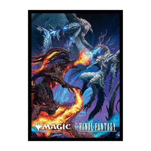 100 Lommer! Magic Universes Beyond: Final Fantasy: Key Art (Ifrit vs Bahamut) - Deck Protector Sleeves - Ultra Pro #38707