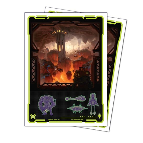 105 Lommer! Magic Edge of Eternities: Red Mythic - Apex Matte Deck Protector Sleeves - Ultra Pro #38859