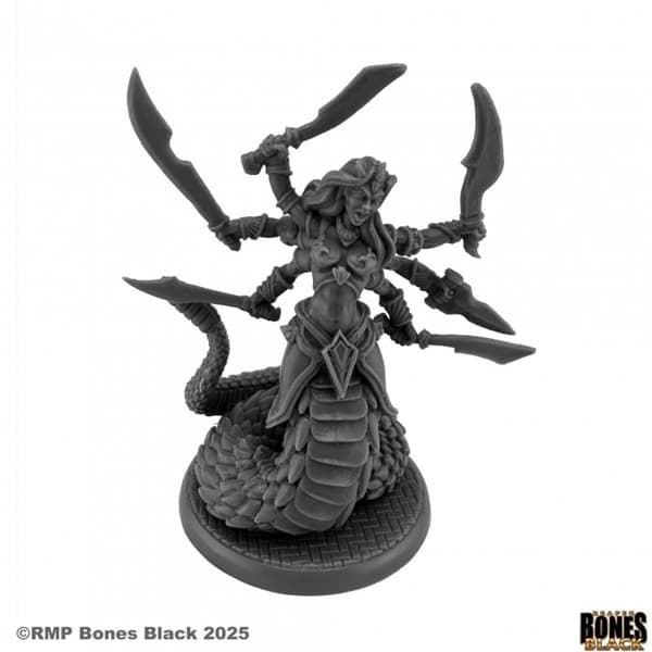 Reaper Bones Black: Vandorendra, Marilith Demon - Plastic Miniature