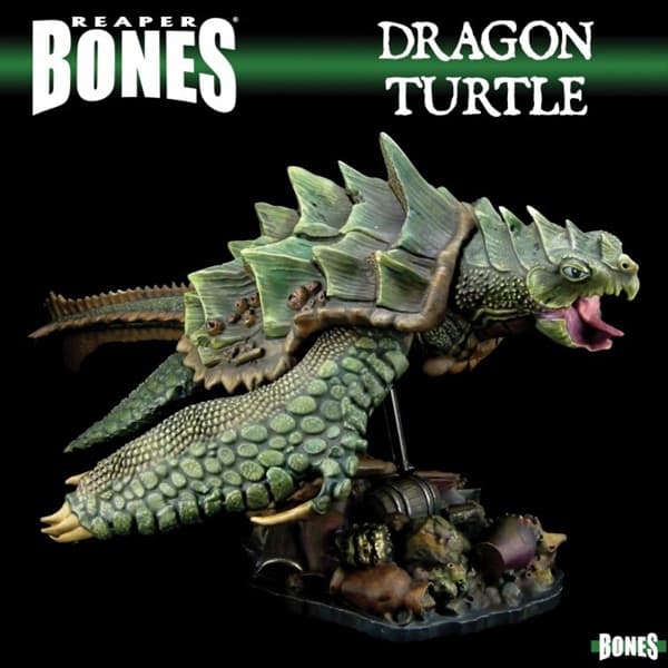 Reaper Bones Classic: Dragon Turtle - Plastic Miniature Deluxe Boxed Set