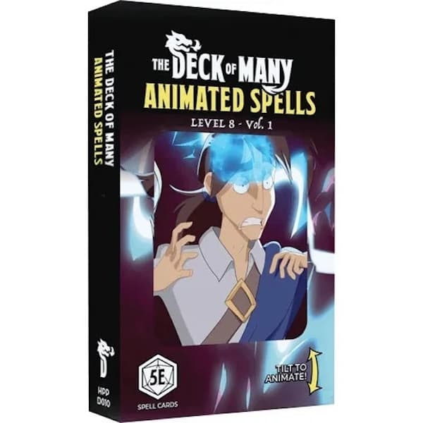 D&D 5.0/5e Tilbehør (3rd Party) - The Deck of Many Animated Spells: Level 8 (Volume 1) - Dungeons And Dragons 5th Edition