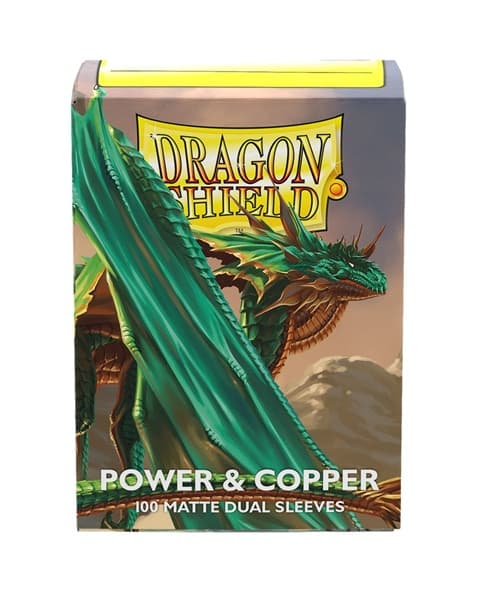 Dragon Shield Deck Protectors - Matte Dual Sleeves: Power & Copper - 100 lommer - Dragonshield - Sleeves #AT-15068