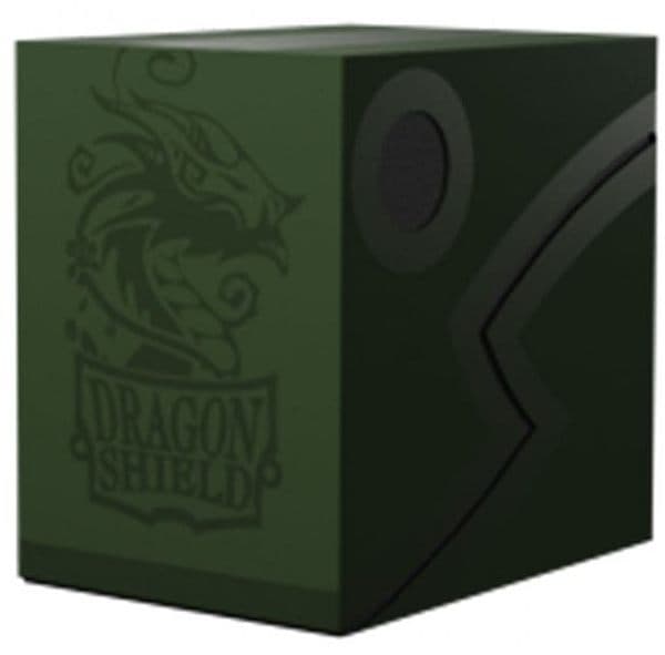 Dragon Shield Double Shell (Deck Box) - Forest Green/Black - Plads til 150 kort i lommer - Dragonshield #AT-30651