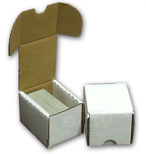 !Kortkasse - Opbevaringsboks (Hvid Pap) - Holder 125 kort - #BCW-1-BX-100