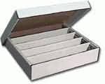 !Kortkasse - Stor Opbevaringsboks (Hvid Pap) - Holder 7000 kort - #KB7000 / #BCW-1-BX-SMON